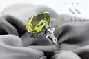 Ring Yellow Peridot Sterling silver 925 Vintage vrc369s